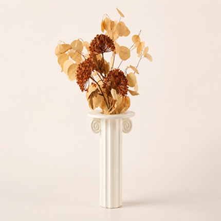 Ivory Athenian Column Decorative Vase UAE | Classical Sculptural Decor