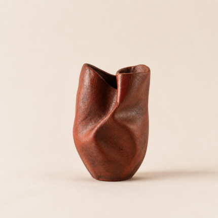Red Sculptural Vase UAE | Modern Statement Decor