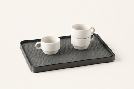 Graphite Minimalist Tray – Modern Grid Decor UAE