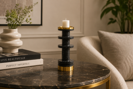 Cascade Noir Candle Holder Small UAE
