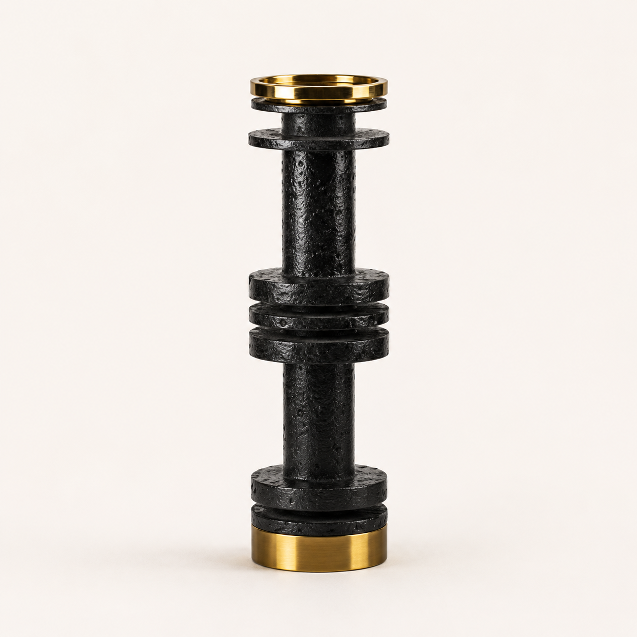 Cascade Noir Candle Holder Large – Sculptural Modern Decor UAE