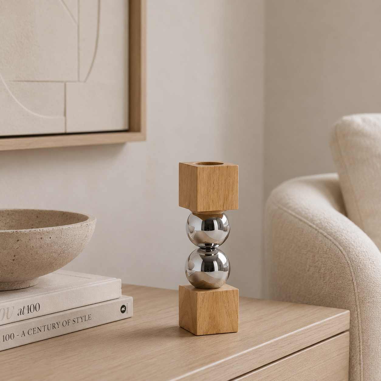 Orbit Stack Candle Holder Small – Modern Sculptural Decor UAE
