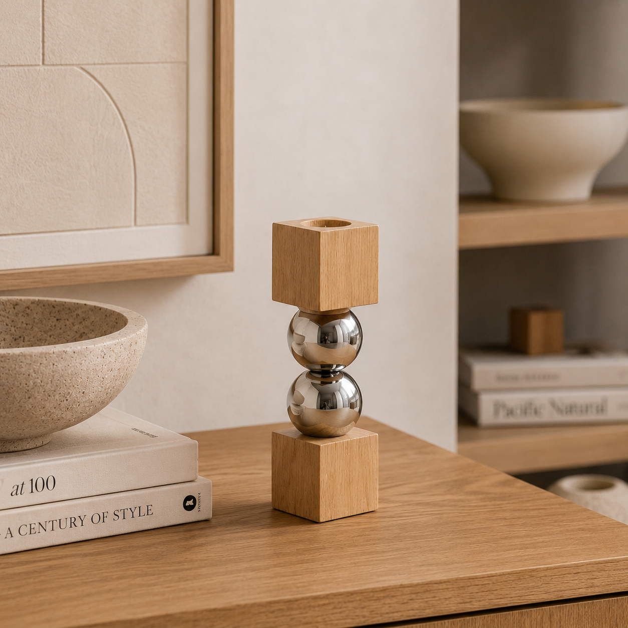 Orbit Stack Candle Holder Small – Modern Sculptural Decor UAE