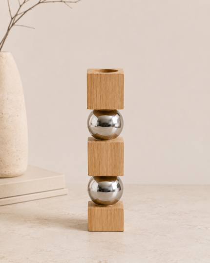 Orbit Stack Candle Holder Large – Modern Sculptural Decor UAE