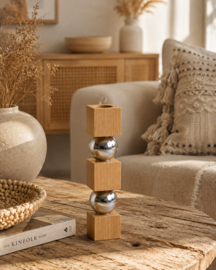 Orbit Stack Candle Holder Large – Modern Sculptural Decor UAE