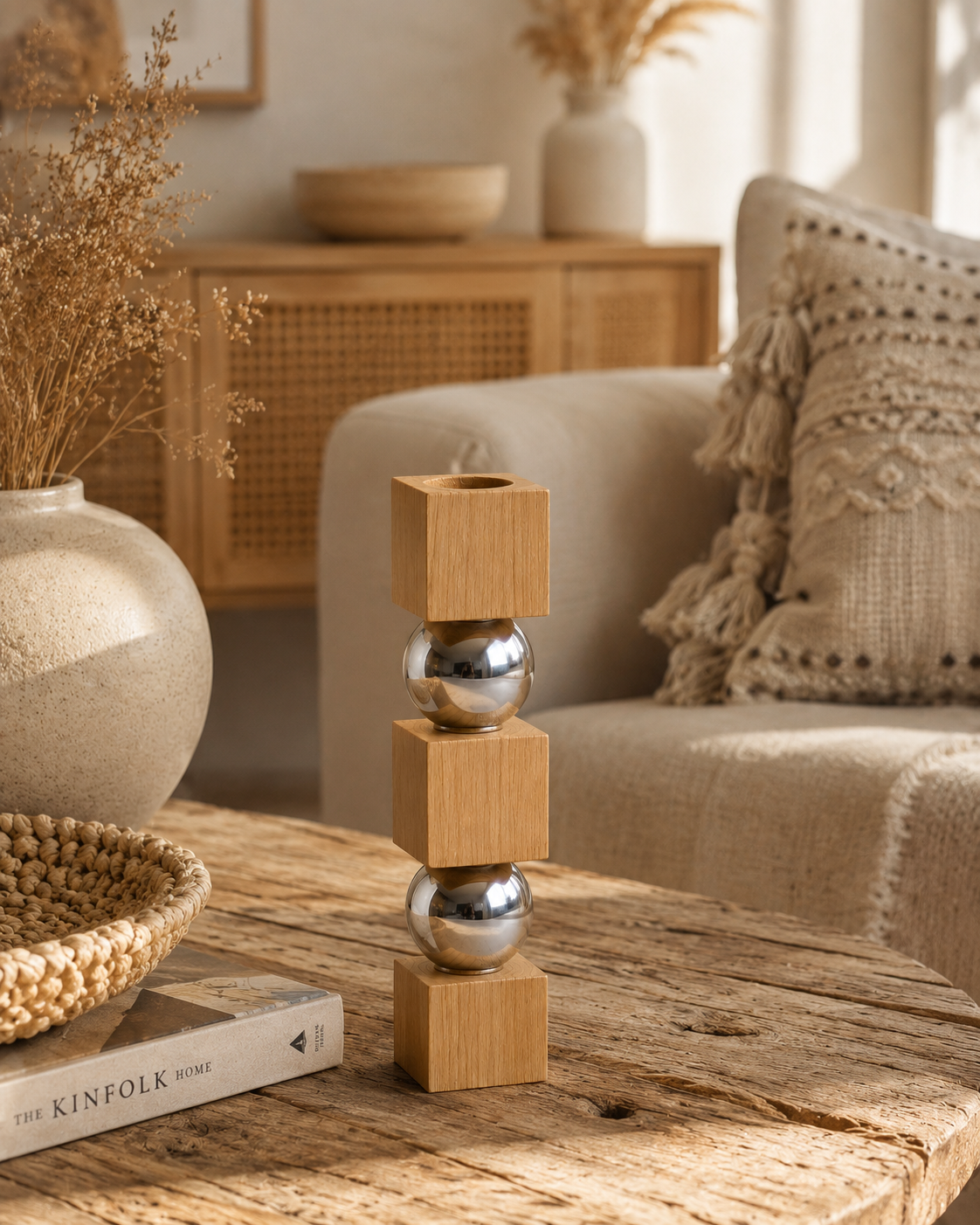 Orbit Stack Candle Holder Large – Modern Sculptural Decor UAE