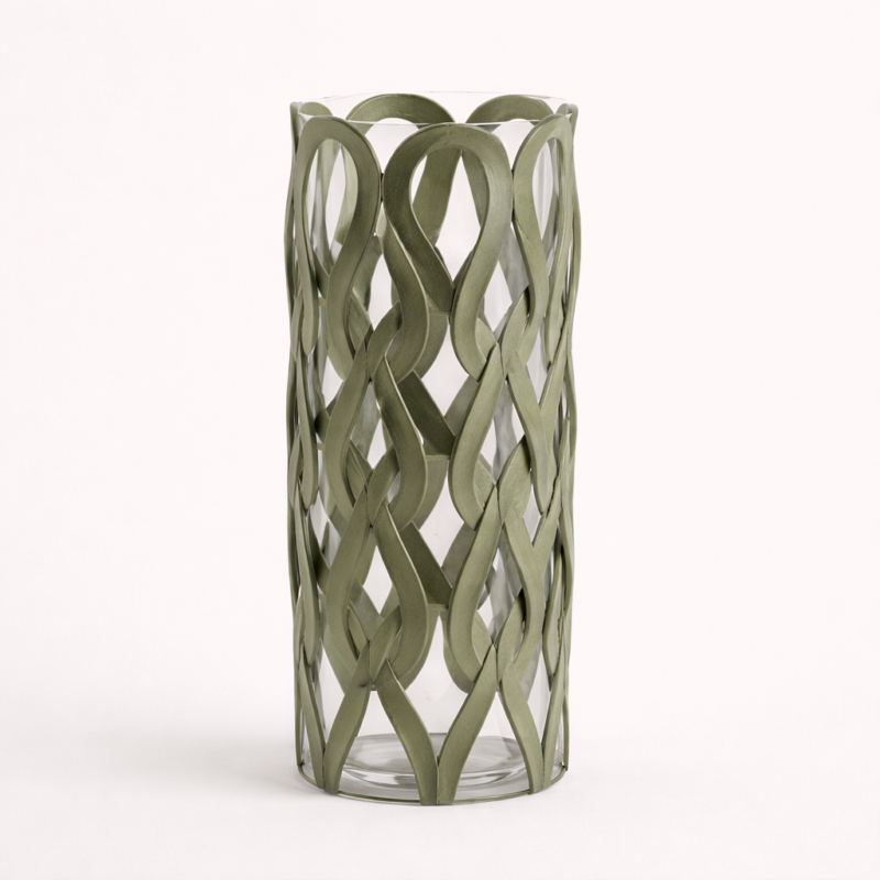 Green Decorative Flow Vase UAE Modern Sculptural Decor