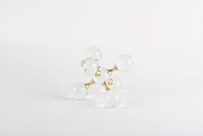 Modern crystal sphere cluster sculpture large edition, Crystal Nebula.