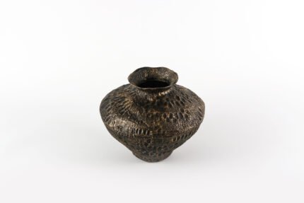 Antique Bronze Textured Decorative Vase UAE | Sculptural Vintage Metal Design