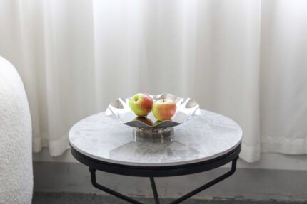 Liquid Metal – Modern Reflective Pedestal Bowl