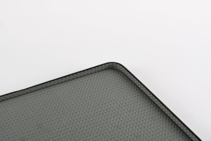 Graphite Grid Minimalist Tray – modern textured tray in graphite with dark border.