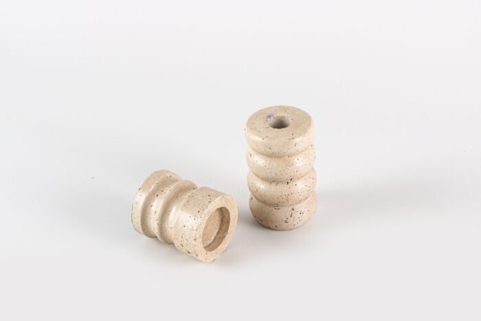 Stacked Stone Balance – Cream Candle Holder