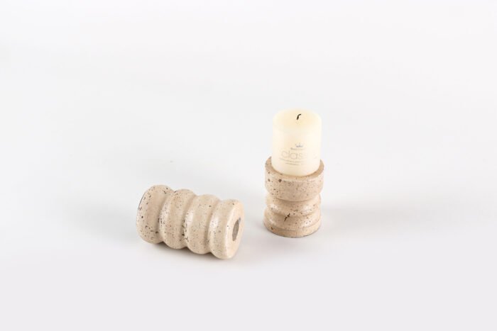 Stacked Stone Balance – Cream Candle Holder - Image 6