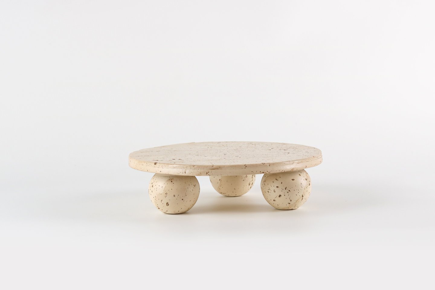 Sora Orb – Travertine Tray with Japandi Style