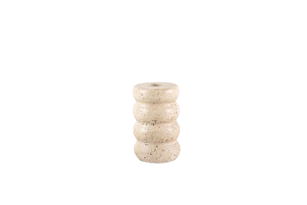 Stacked Stone Balance – Cream Candle Holder