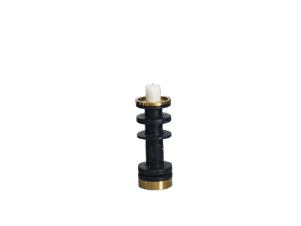 Cascade Noir Candle Holder – Small with matte black and gold finish