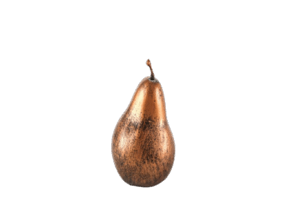 Black and gold decorative pear with textured finish – Golden Ember by MAZART