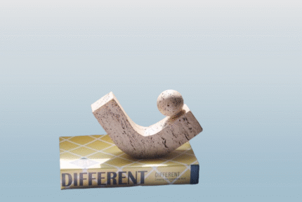 Travertine Curved Abstract Sculpture UAE