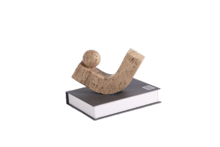Travertine Curved Abstract Sculpture UAE