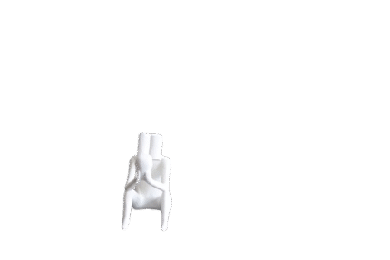 The Thinker – Abstract Seated Sculpture in White