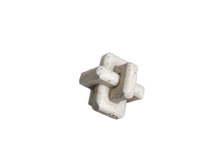 Interlocking Marble Sculpture – White