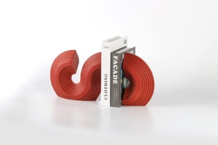Red Ripple Bookends
