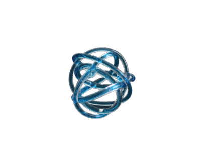 Blue Glass Orb Sculpture