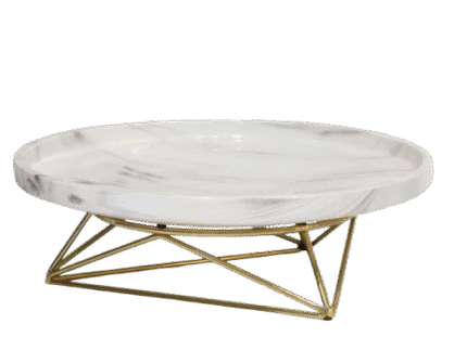 Modern Elegance – Marble and Gold Centerpiece Tray
