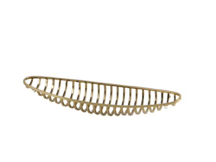 Sculptural Gold Wire Tray – Elongated open metal tray with contemporary design by MAZART