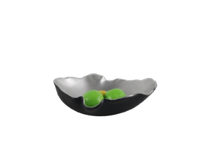 Sculptural Silver Leaf-Inspired Tray