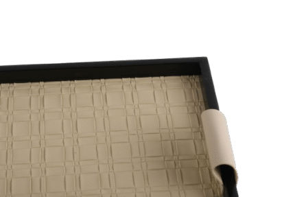 Woven Beige Black Tray UAE – Luxury Decorative Tray