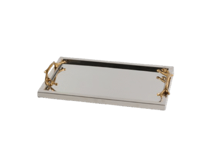 Silver Mirrored Decorative Tray  Glamorous, modern Tray