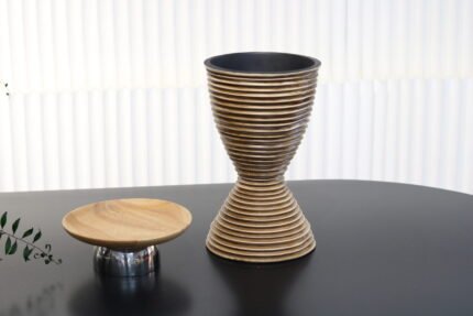 Terracotta Layered Sculptural Vase