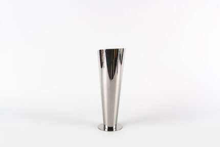 Tall Sculptural Silver Vase UAE | Modern Statement Decor