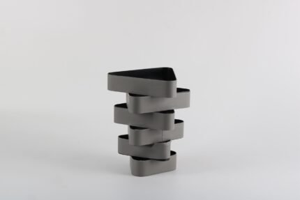 Strataform – Grey Modern Vase