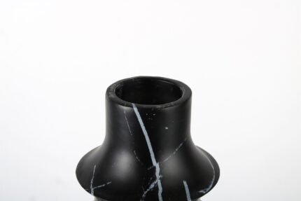 black spine decorative vase UAE styled in a modern interior