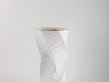 Twistform – White Sculptural Vase