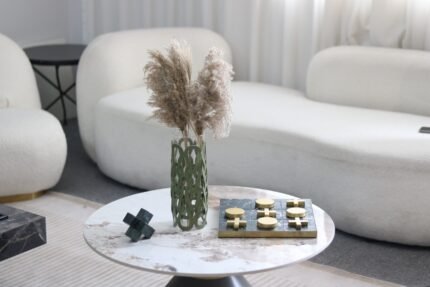 Green Decorative Flow Vase UAE | Modern Sculptural Decor