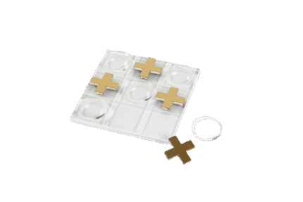 Acrylic Gold XO Game – Luxury Decorative Tic Tac Toe UAE