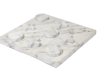 White Marble XO Game – Luxury Decorative Tic Tac Toe UAE