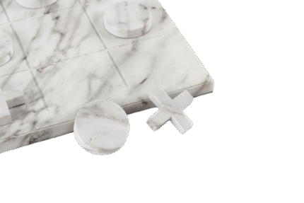 White Marble XO Game – Luxury Decorative Tic Tac Toe UAE