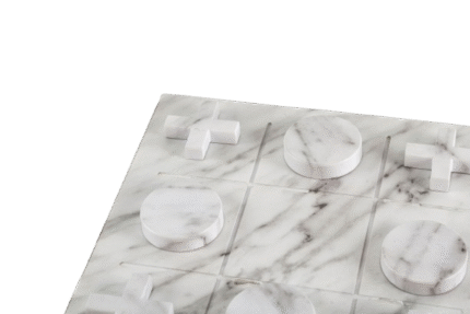 White Marble XO Game – Luxury Decorative Tic Tac Toe UAE