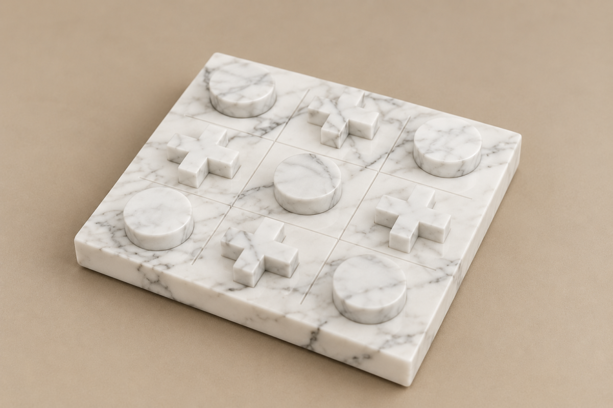 white marble xo game