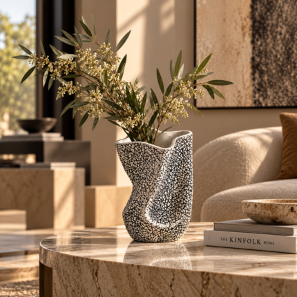 Textured Artisan Decorative Vase UAE | Handcrafted Modern Decor