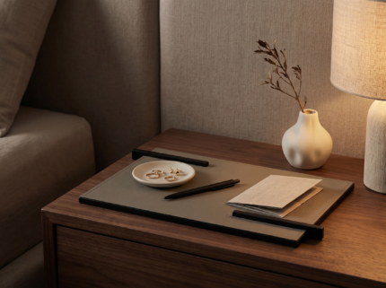 Slate Gray Serving Tray – Modern Minimalist Decor UAE