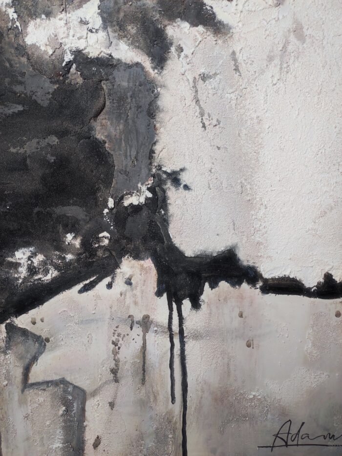 Ashen Reverie – Textured Abstract Painting - Image 3