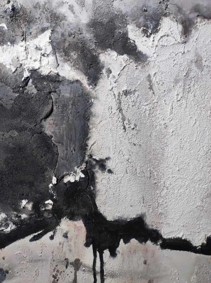 Ashen Reverie – Textured Abstract Painting - Image 2
