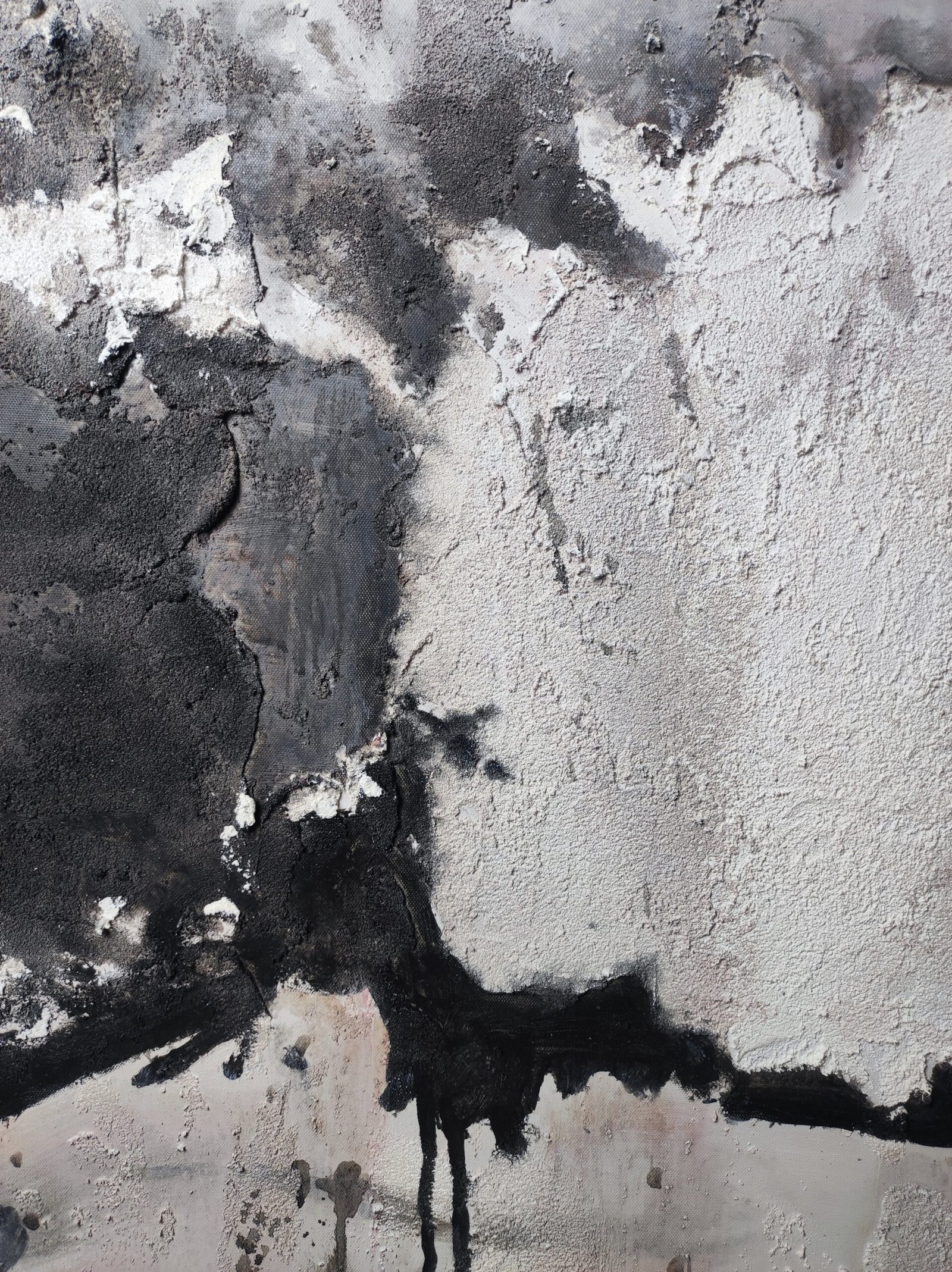 Ashen Reverie – Textured Abstract Painting