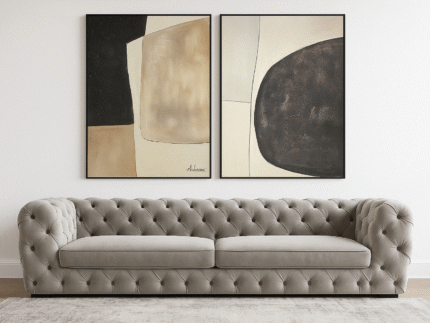 Obsidian Eclipse – Hand-Painted Abstract Wall Art