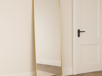 Luminous Edge Rectangular Full Length Mirror – Gold Frame